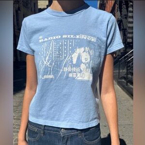 Brandy Melville light blue short sleeve tee